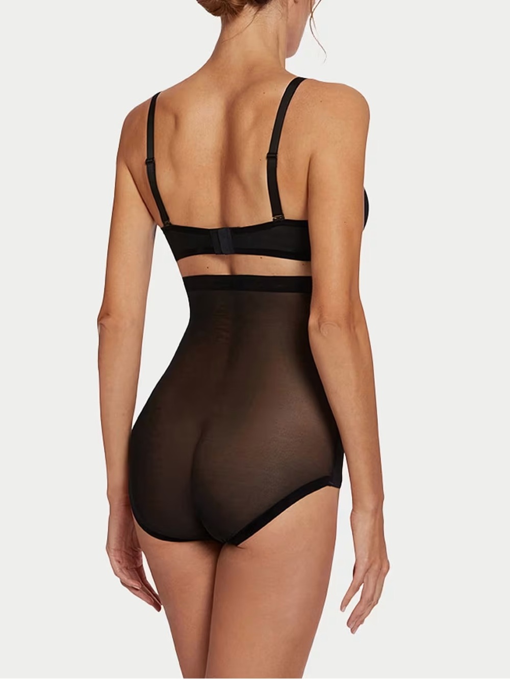 Wolford Tulle Control Panty High Waist Black Sz 8 - Picture 2 of 6